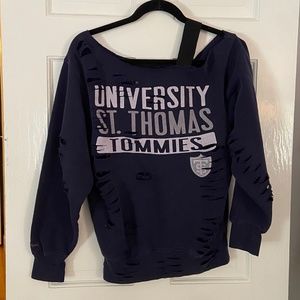 LF Furst of a Kind ripped off the shoulder sweater